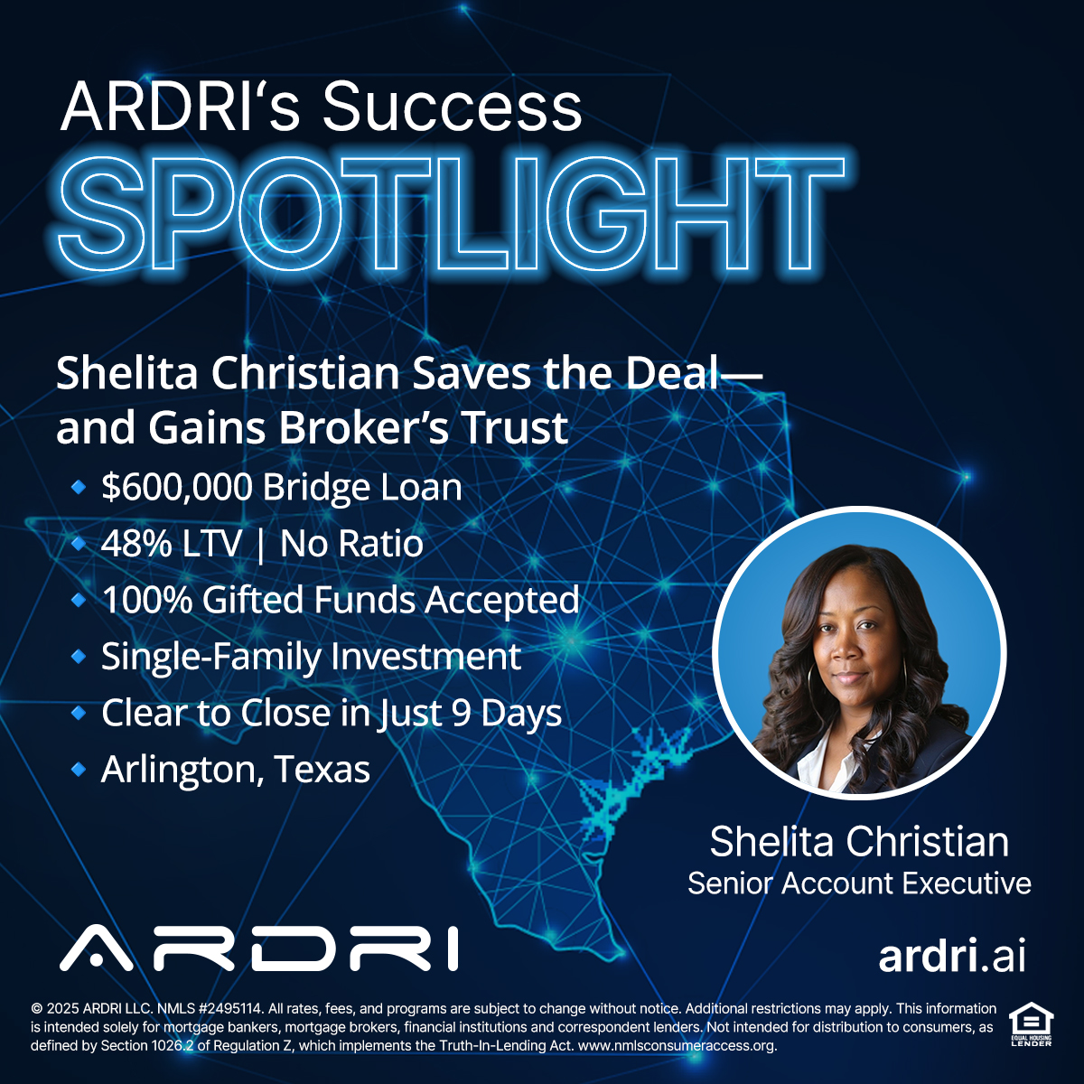 Success Spotlight: Shelita Christian Closes Fast in Texas