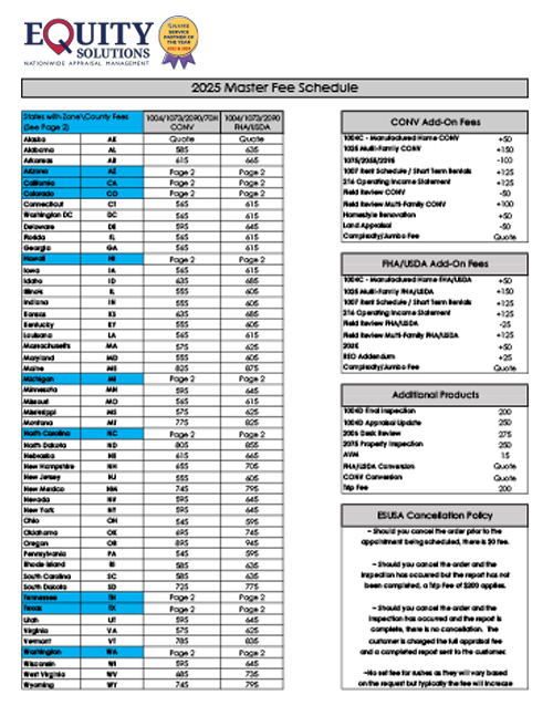 Equity Solutions - 2025 Master Fee Schedule-500x647