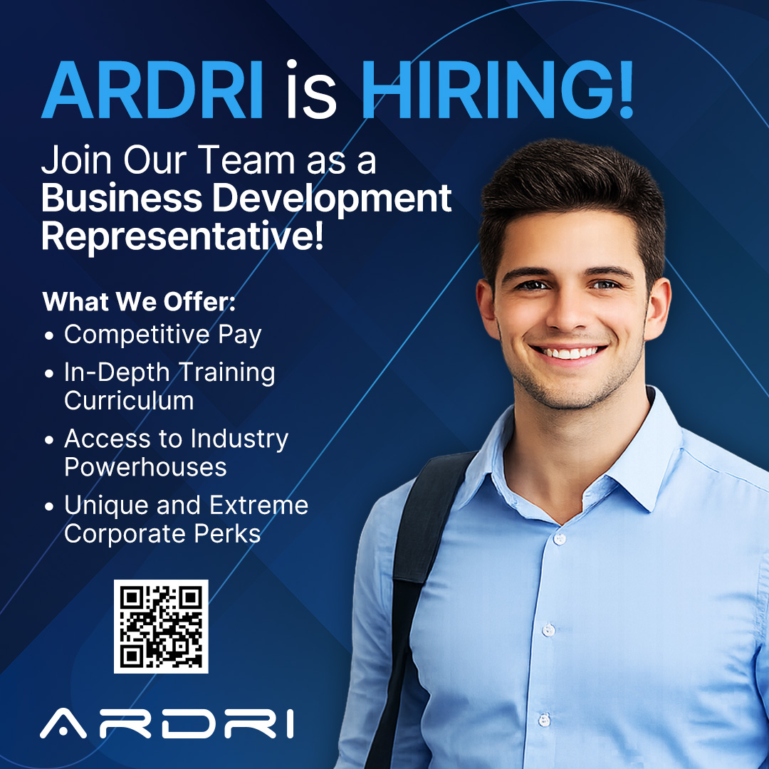 ARDRI is Hiring - Business Development Representative